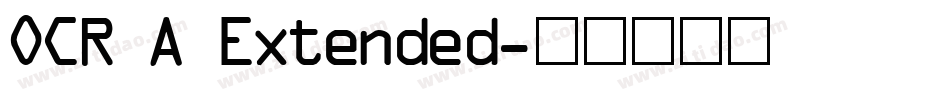 OCR A Extended字体转换